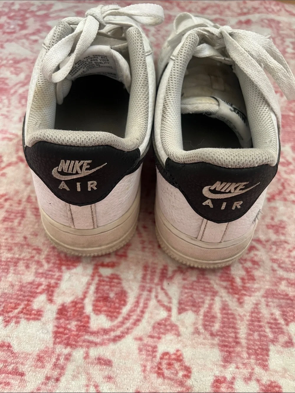 Nike White Sneakers with Black Swoosh — Women’s Low Top